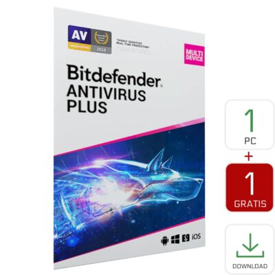 BitDefender Antivirus Plus 1 Pc 1 Año + 1Pc Gratis