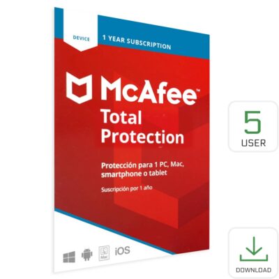 McAfee Total Protection 5 User 1 Año EDICIÓN GLOBAL